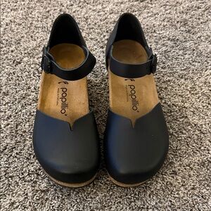 Papillio Women's Black Mules with Strap